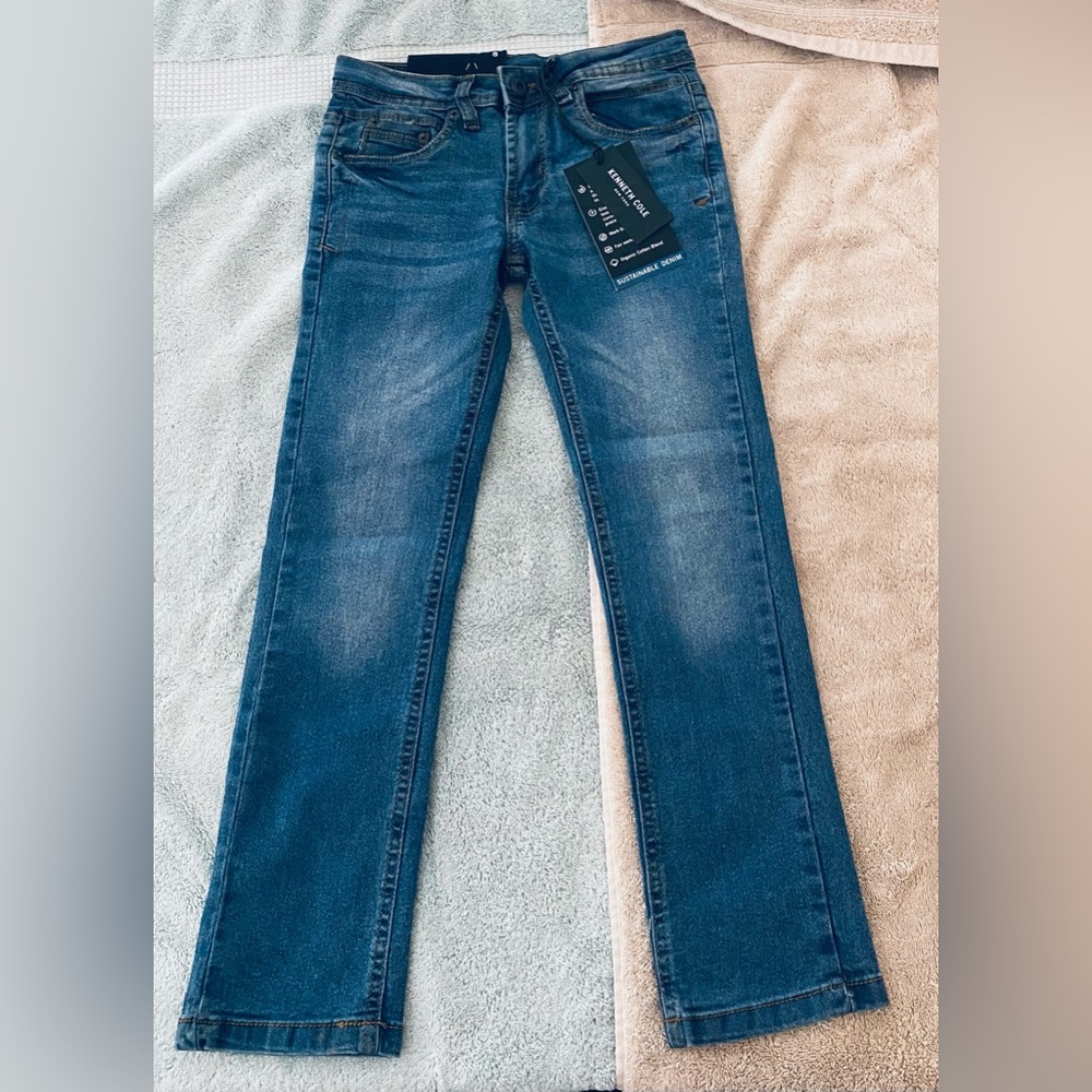 Kenneth Cole Boys Slim Fit Jeans New Size 8 Stretch Waist